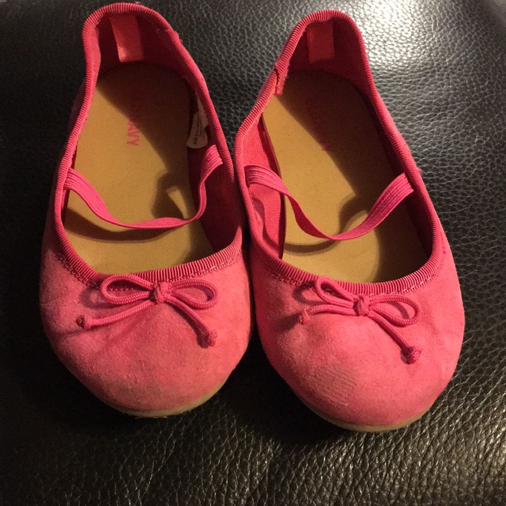 Pink slip on shoes
